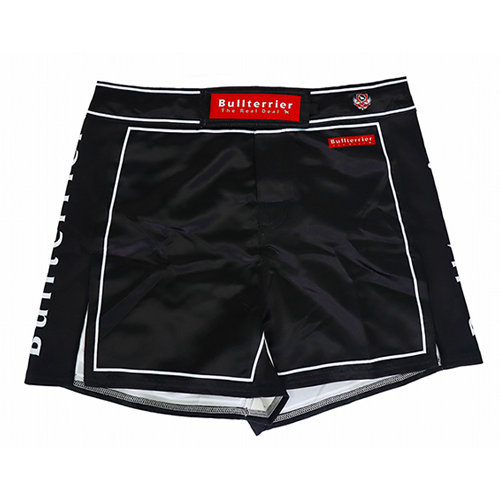 Bullterrier &#039;TRADITIONAL&#039; Fight Shorts (White, Black)